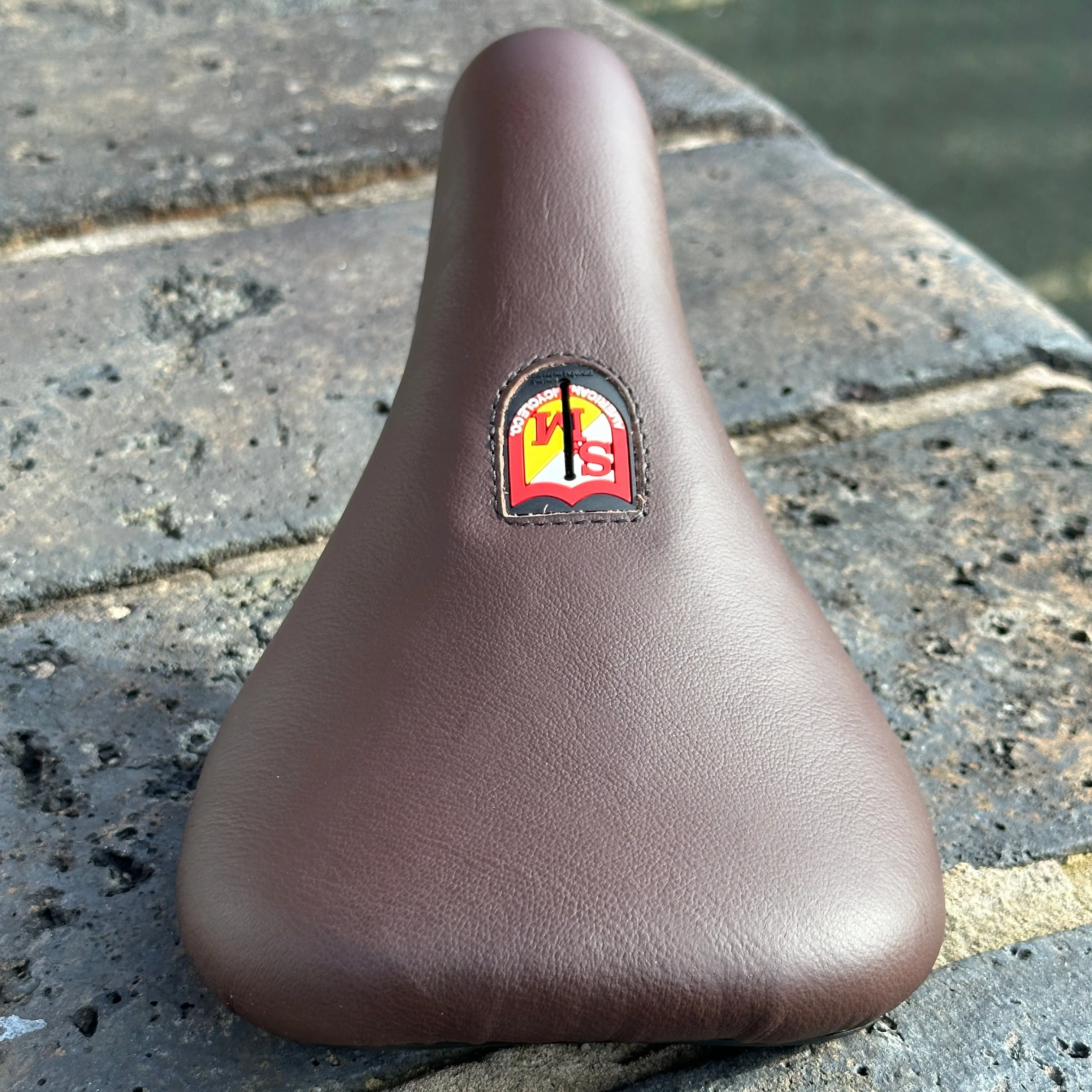 S&M Bikes Slim Pivotal Seat Brown Synthetic Leather