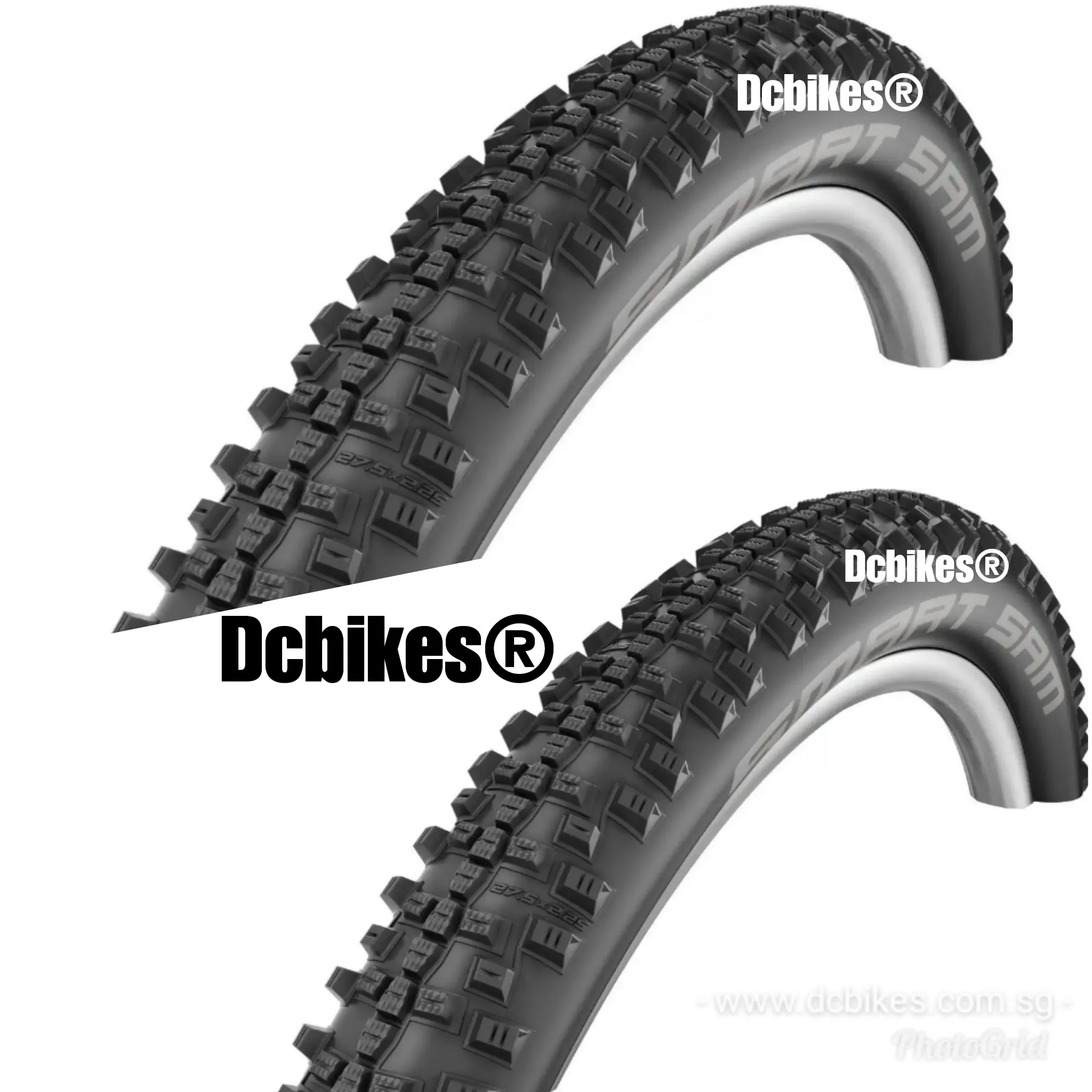 Schwalbe 27.5 X 2.25 Smart Sam Super Performance 650B MTB Bicycle Addix Wired MTB Tyres (1 Tire)