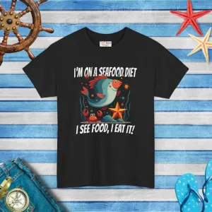 Sea Food Diet Fun Unisex Heavy Cotton Tee