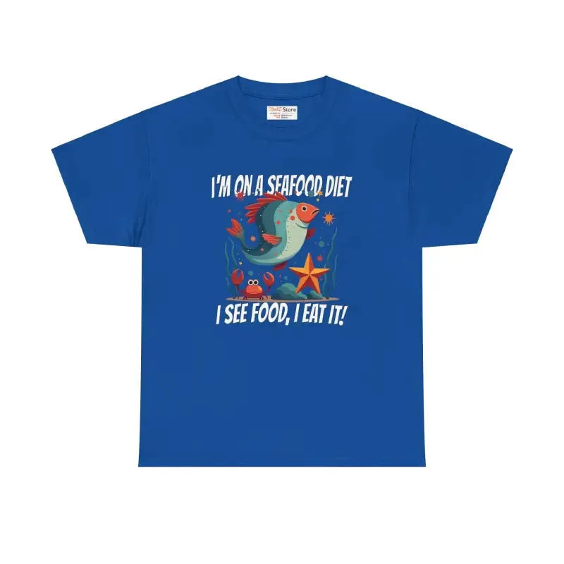 Sea Food Diet Fun Unisex Heavy Cotton Tee