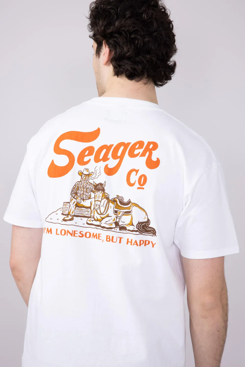 Seager Lonesome T-Shirt for Men in White | MTSP25LONESWHT