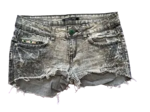 Seductions FD Grey Frayed Denim Shorts