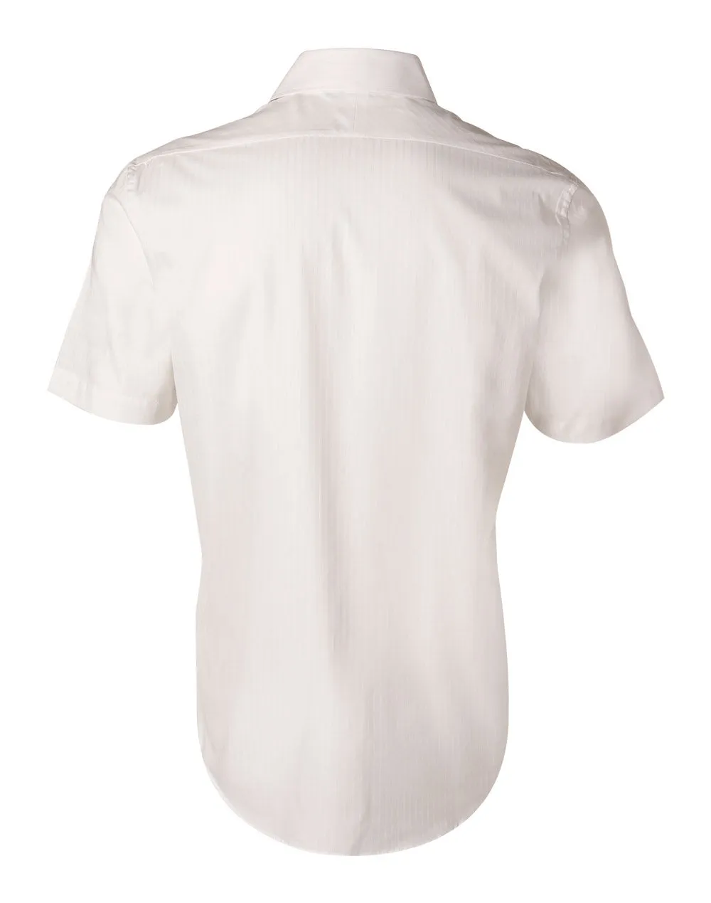 Self Stripe Short Sleeve Mens Shirt