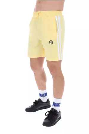 Sergio Tacchini Pietrapertosa Jogger Sweat Short In Golden Haze/ White