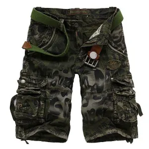Short Cargo Camo Rétro (Sans Ceinture)