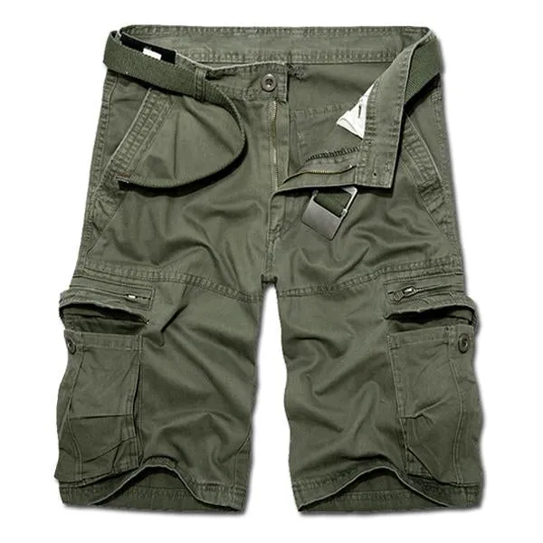 Short Cargo Multi-Poches Rétro Chic (Ceinture Exclue)