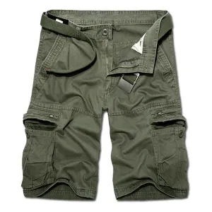 Short Cargo Multi-Poches Rétro Chic (Ceinture Exclue)