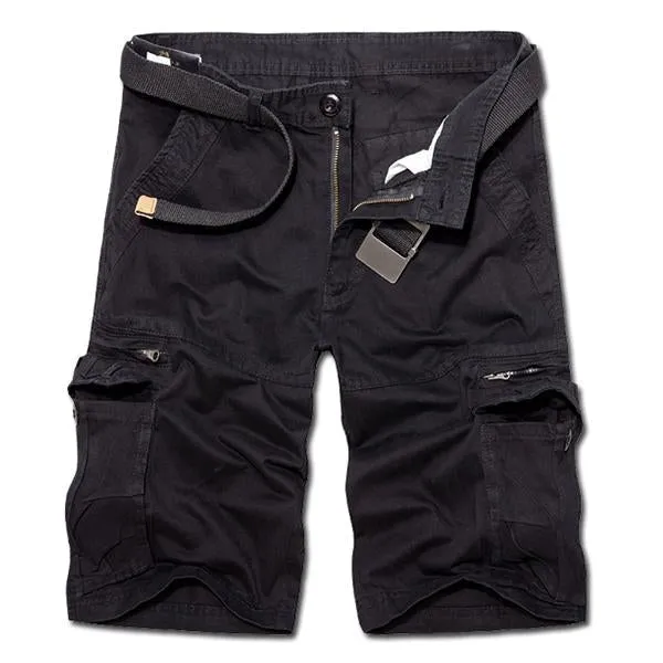Short Cargo Multi-Poches Rétro Chic (Ceinture Exclue)