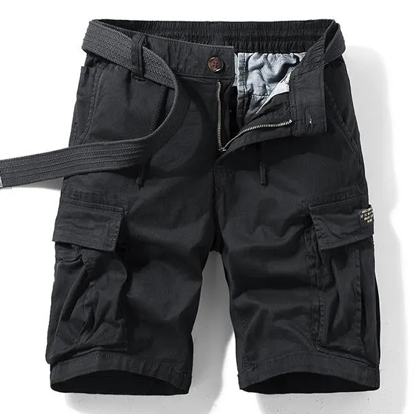 Short Cargo Multi-Poches Style Militaire (Ceinture Exclue)
