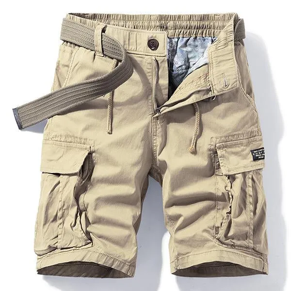 Short Cargo Multi-Poches Style Militaire (Ceinture Exclue)
