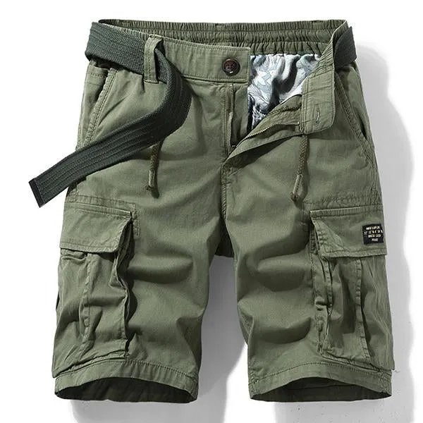 Short Cargo Multi-Poches Style Militaire (Ceinture Exclue)