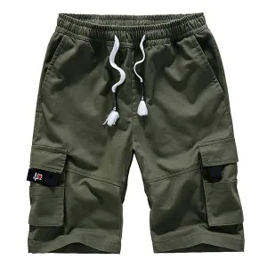 Short cargo vintage en coton ample pour homme
