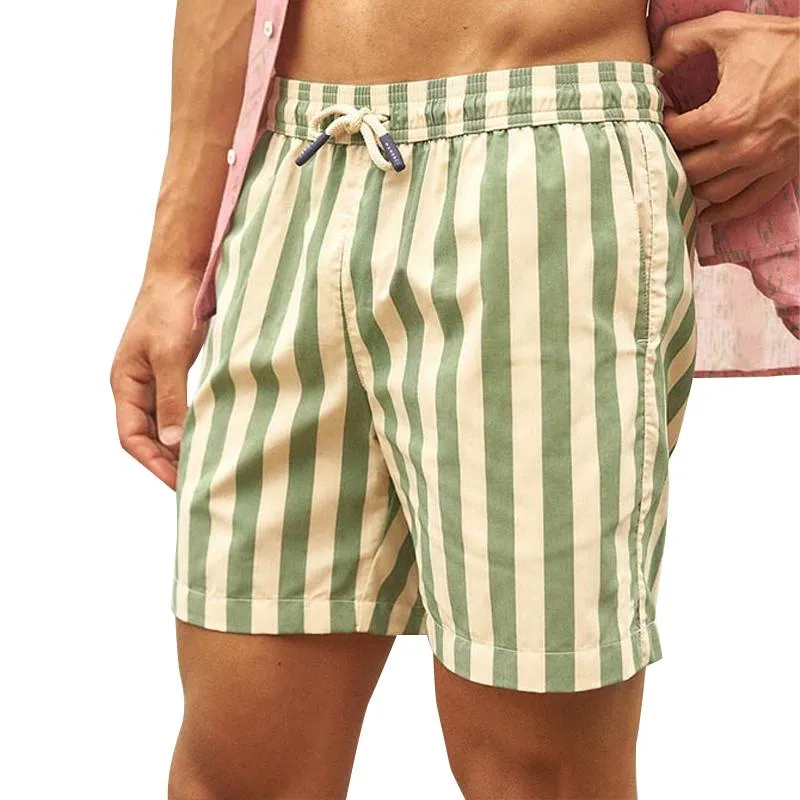 Short décontracté à rayures vintage pour homme
