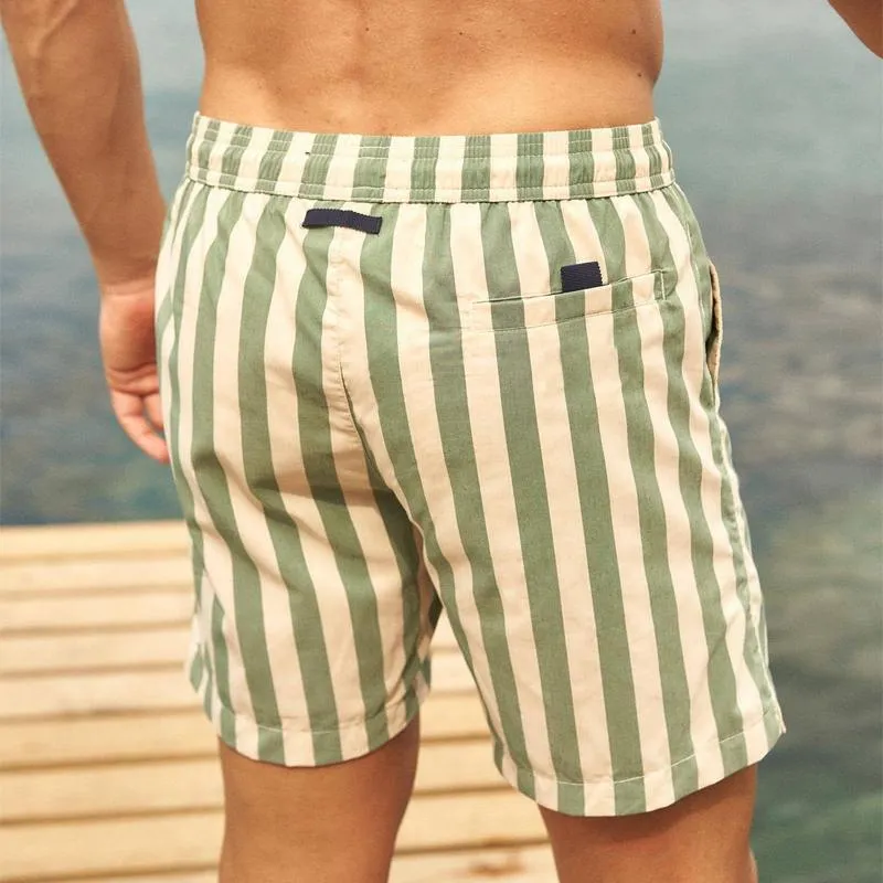 Short décontracté à rayures vintage pour homme