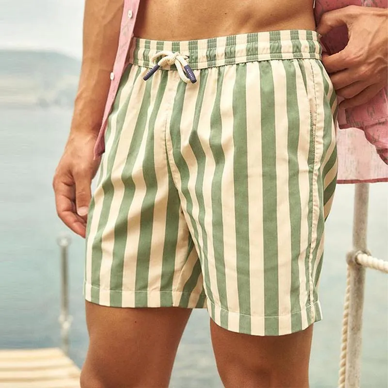 Short décontracté à rayures vintage pour homme