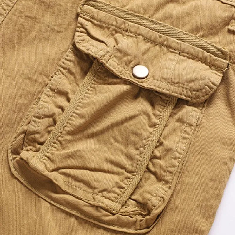 Short en coton vintage uni pour homme