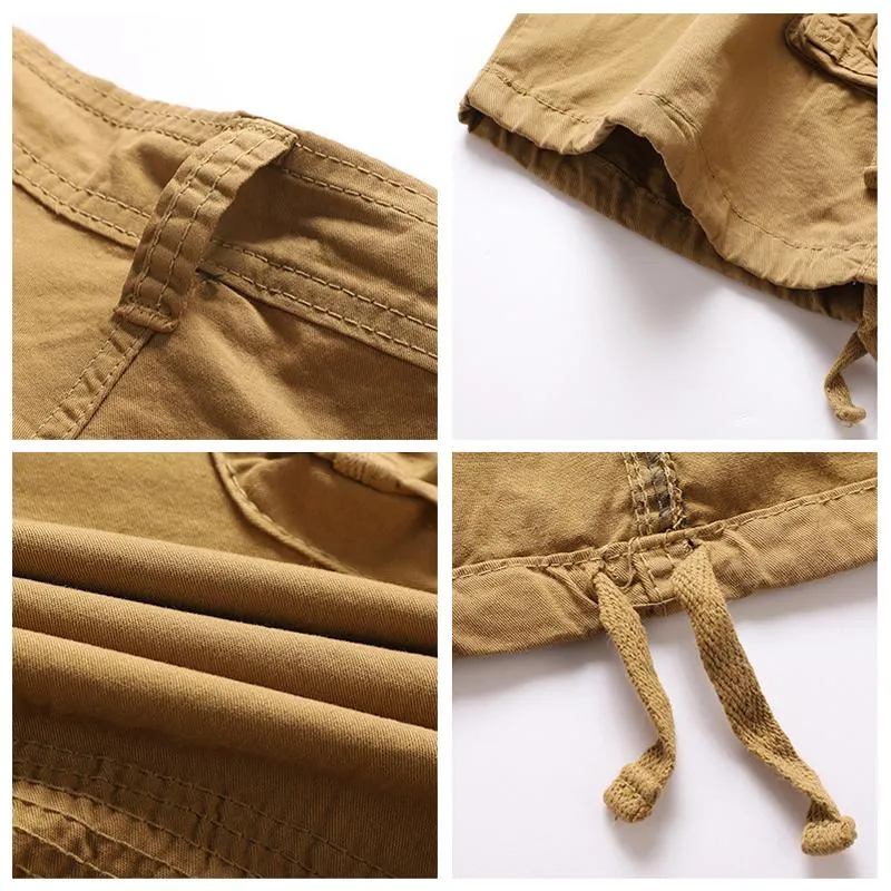 Short en coton vintage uni pour homme