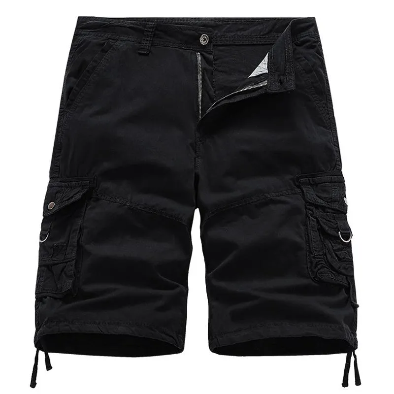 Short en coton vintage uni pour homme