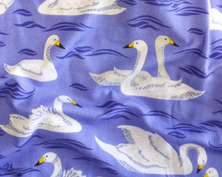 Short PJ Set - Swimming Swans -