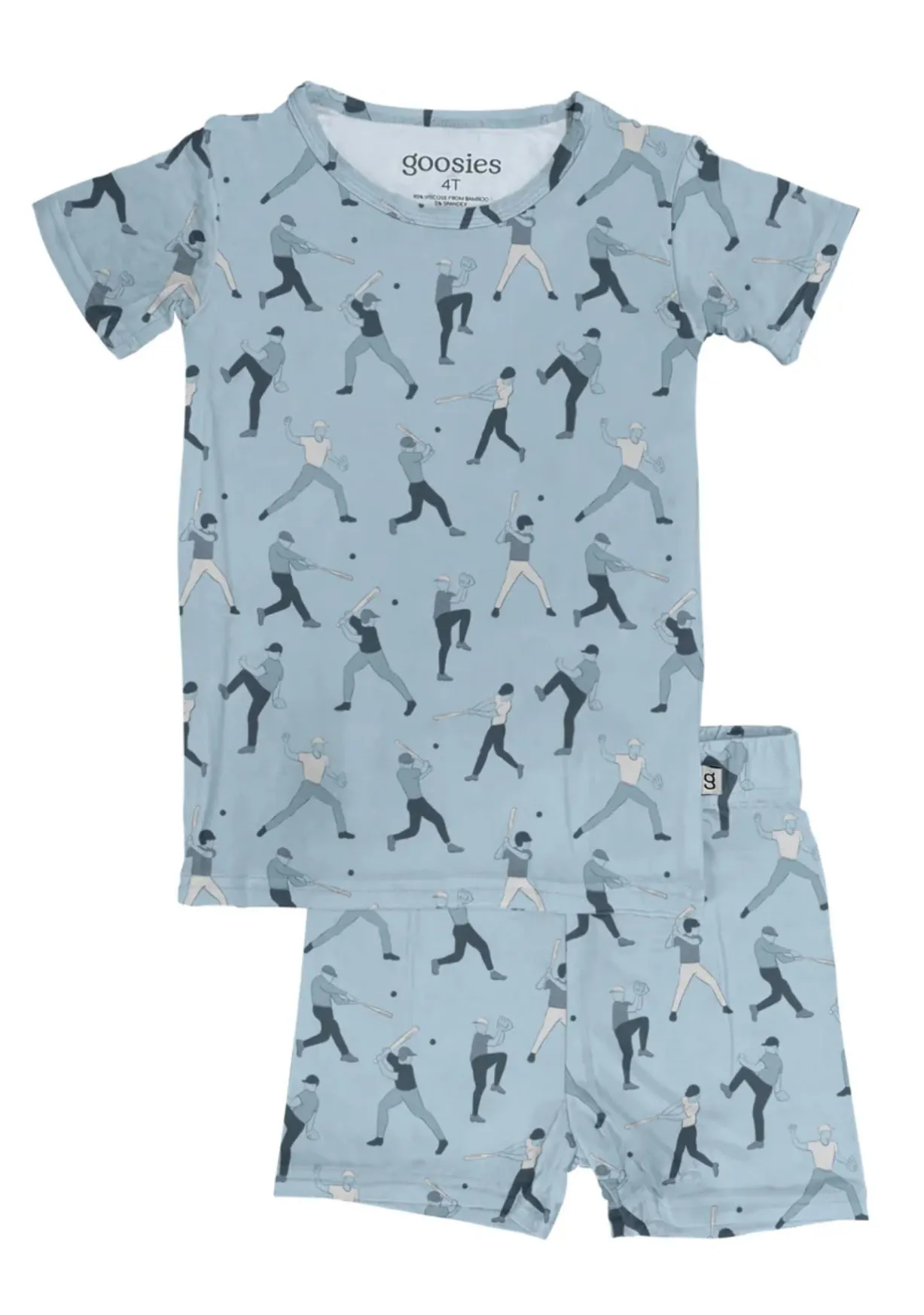 Short Sleeve & Shorts Two Piece PJs - Baseball