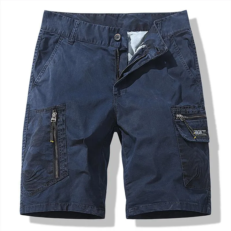 Short tendance multi-poches rétro