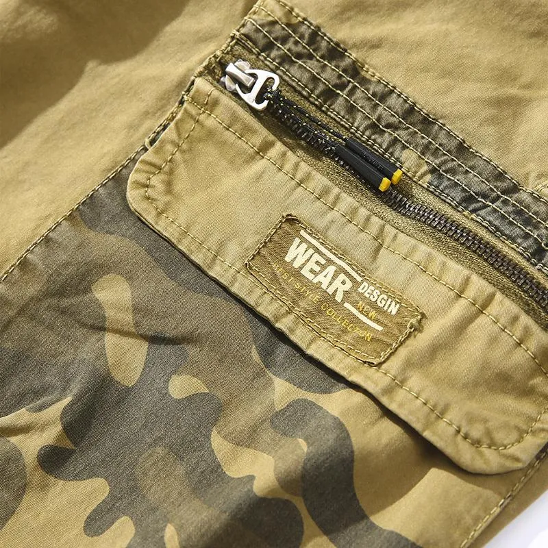 Short tendance multi-poches rétro