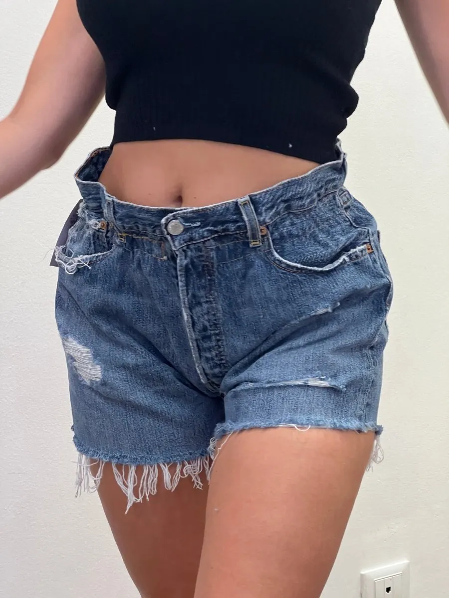 Shorts Levi's Vintage denim a caramella con borchie a piramide