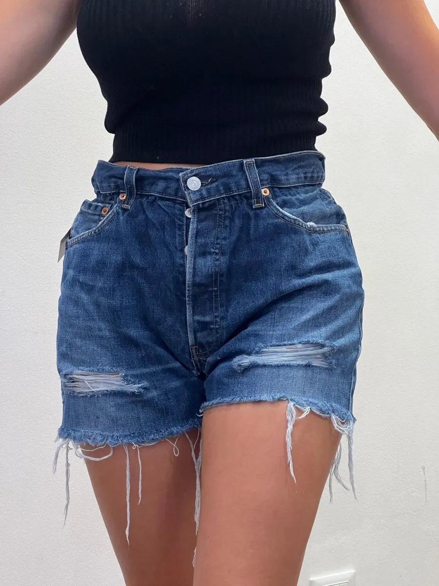 Shorts Levi's Vintage denim a caramella con strappi