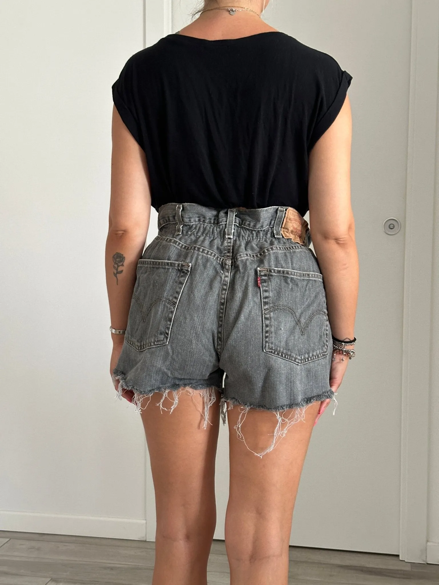 Shorts Levi's Vintage denim sfrangiati a caramella