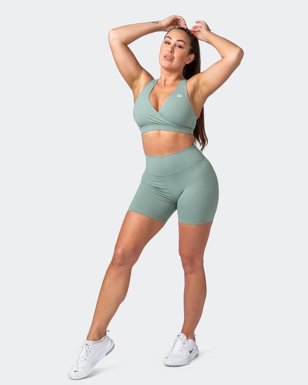 Signature Scrunch Bike Shorts-Cactus