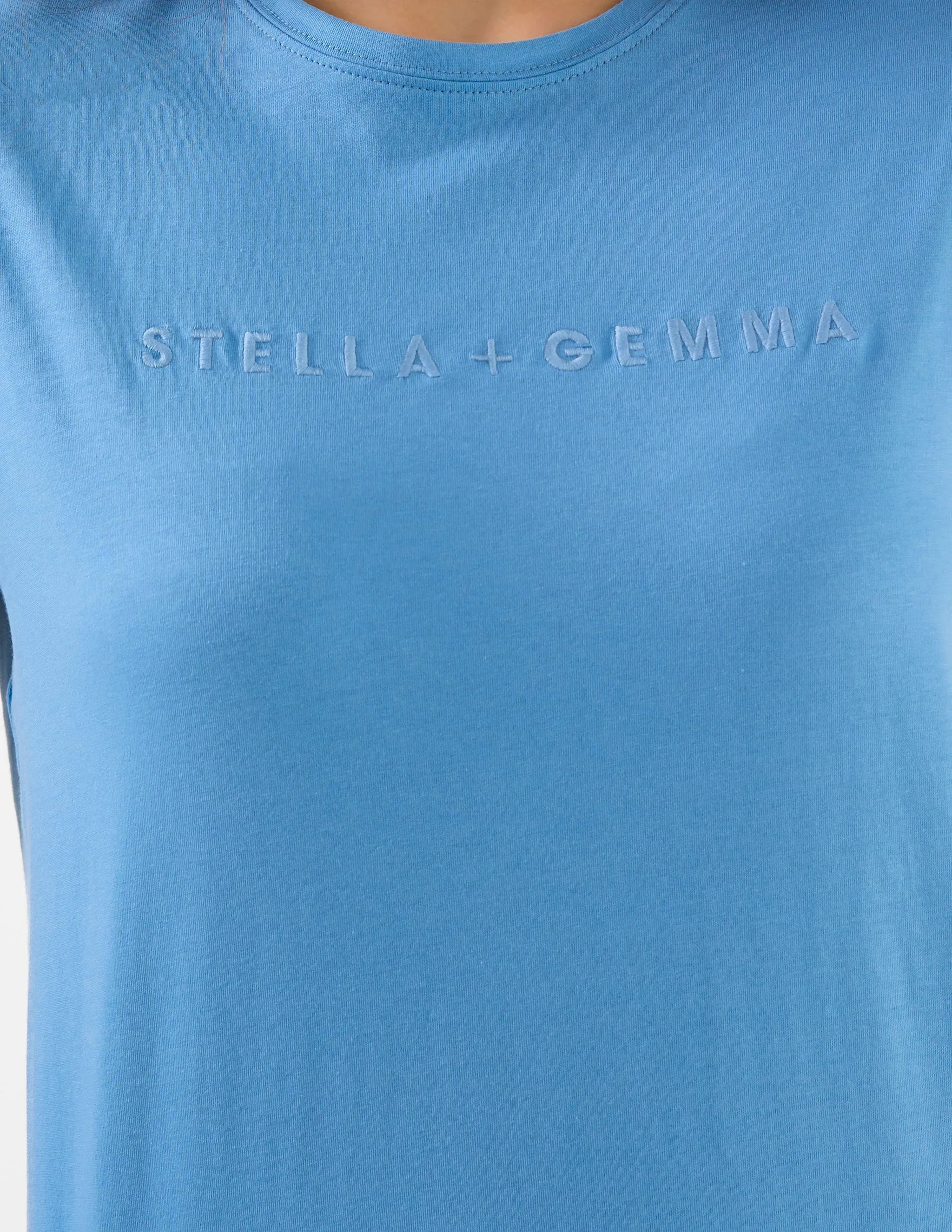 SKY  LOGO CUFF TEE
