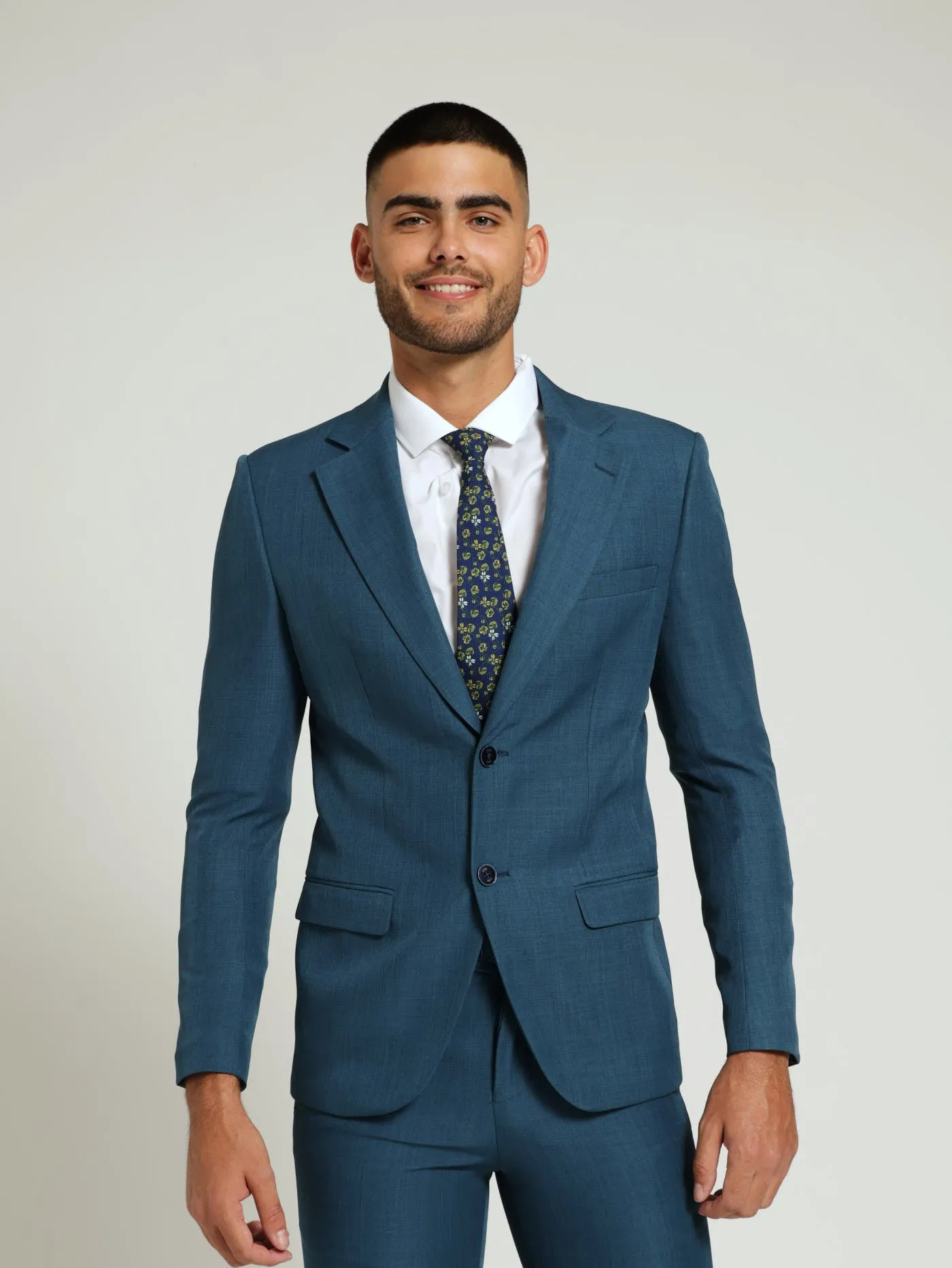 Slim Essential Suit Jacket - Teal