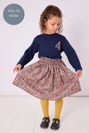 Small Number or Initial Tee in Choice of Liberty Print
