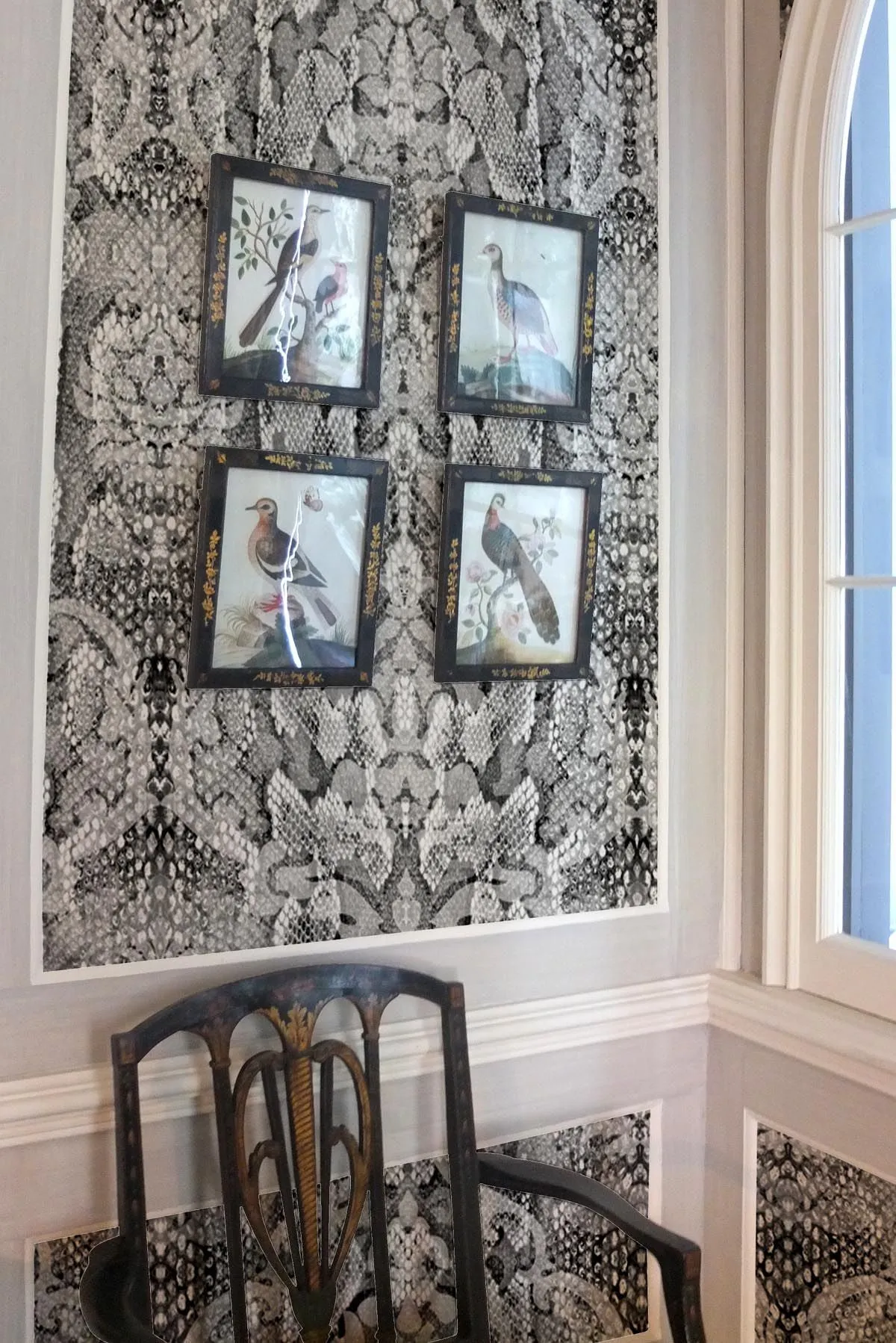snakeskin damask superwide wallpaper panel