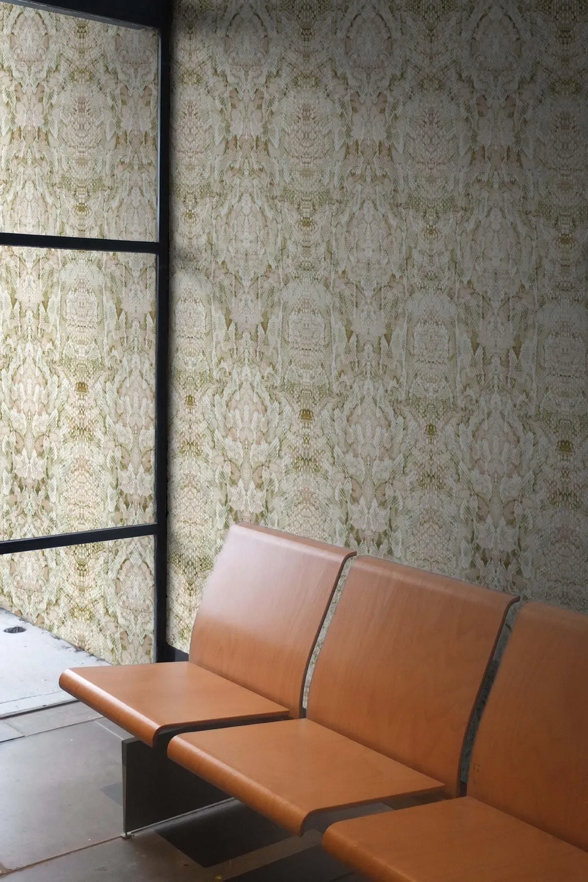 snakeskin damask superwide wallpaper panel