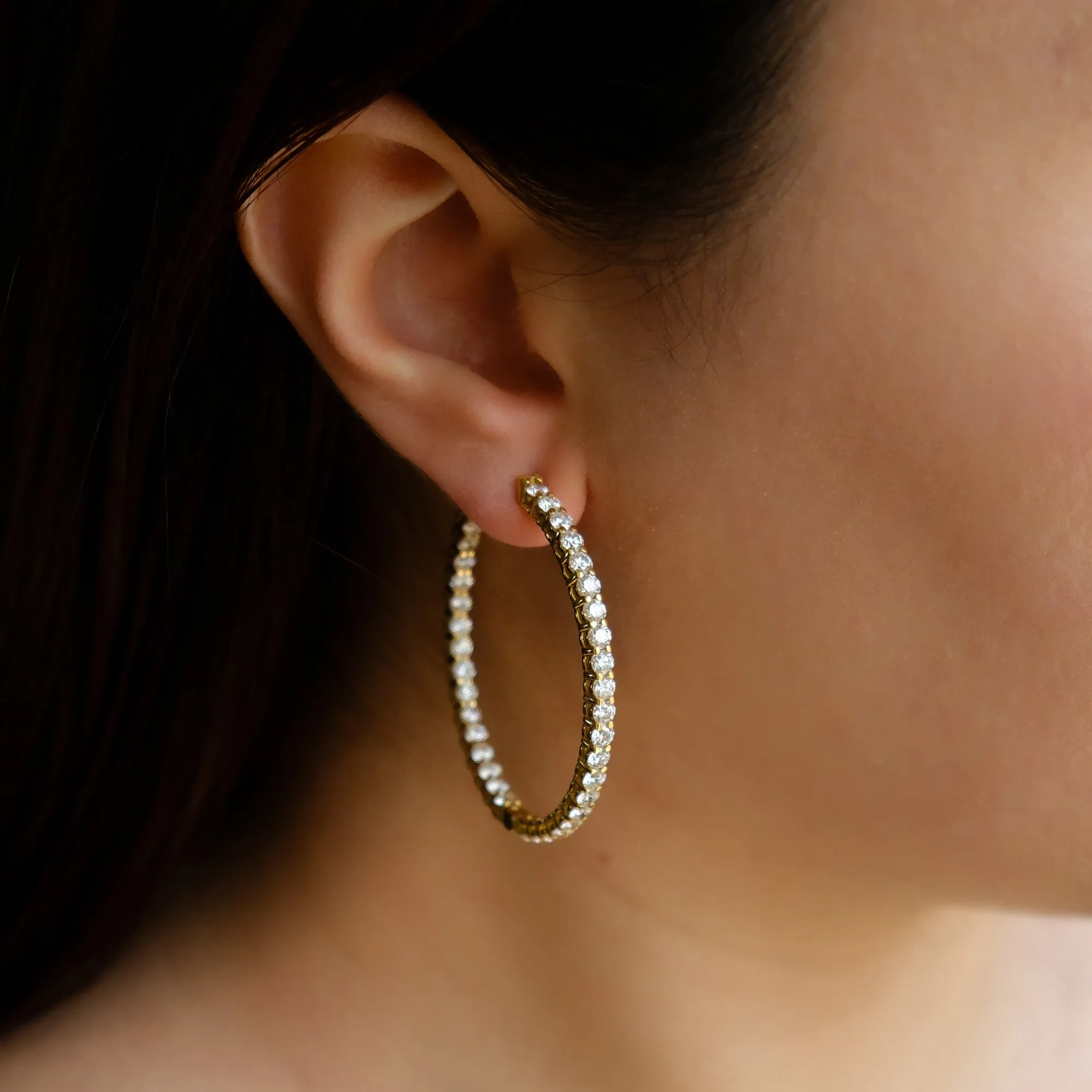 Solaire Starlight Diamond Hoop Earrings