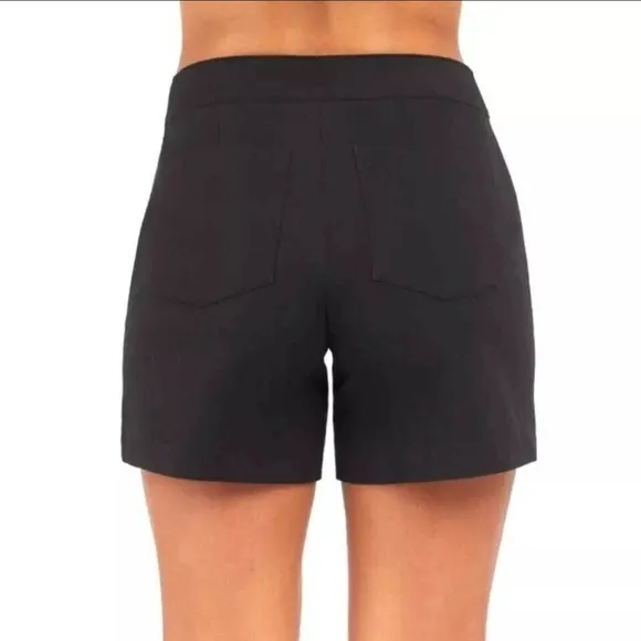 Spanx 6&quot; Polished Short Classic Black Womens Size Large