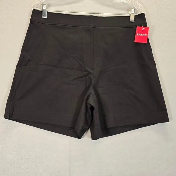Spanx 6&quot; Polished Short Classic Black Womens Size Large