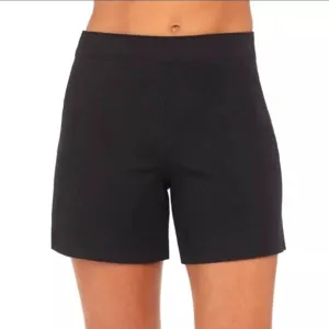 Spanx 6&quot; Polished Short Classic Black Womens Size Large