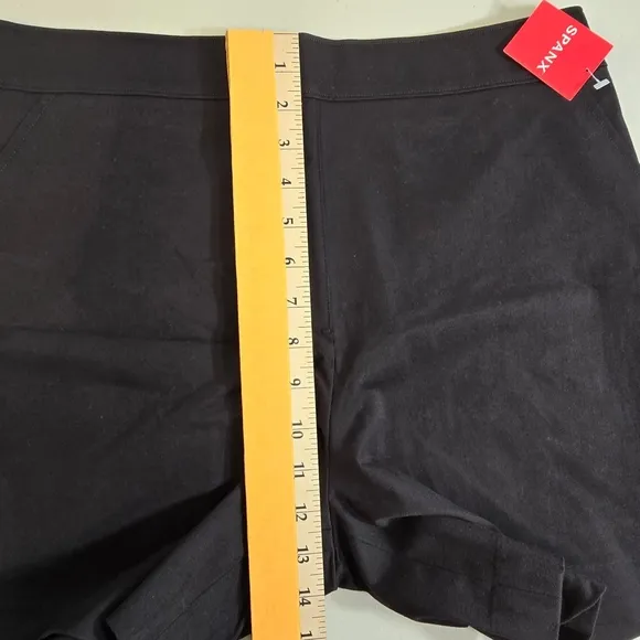 Spanx 6&quot; Polished Short Classic Black Womens Size Large