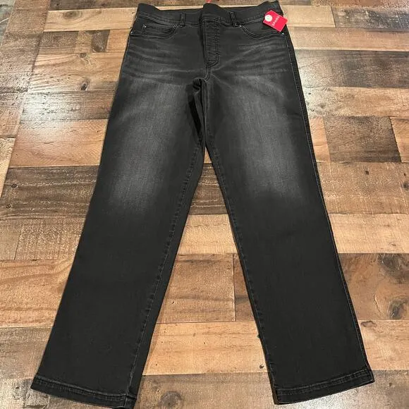 Spanx Straight Leg Jeans in Vintage Black
