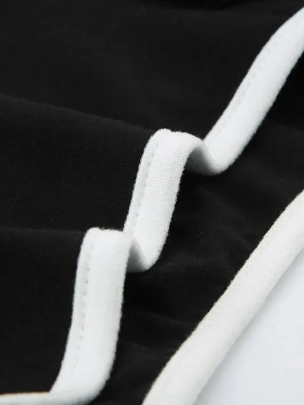 Sportliche Kontrast Shorts mit Niedriger Taille