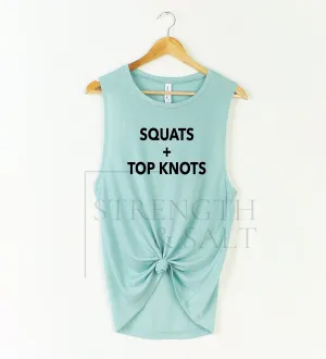 Squats   Top Knots Muscle Tank