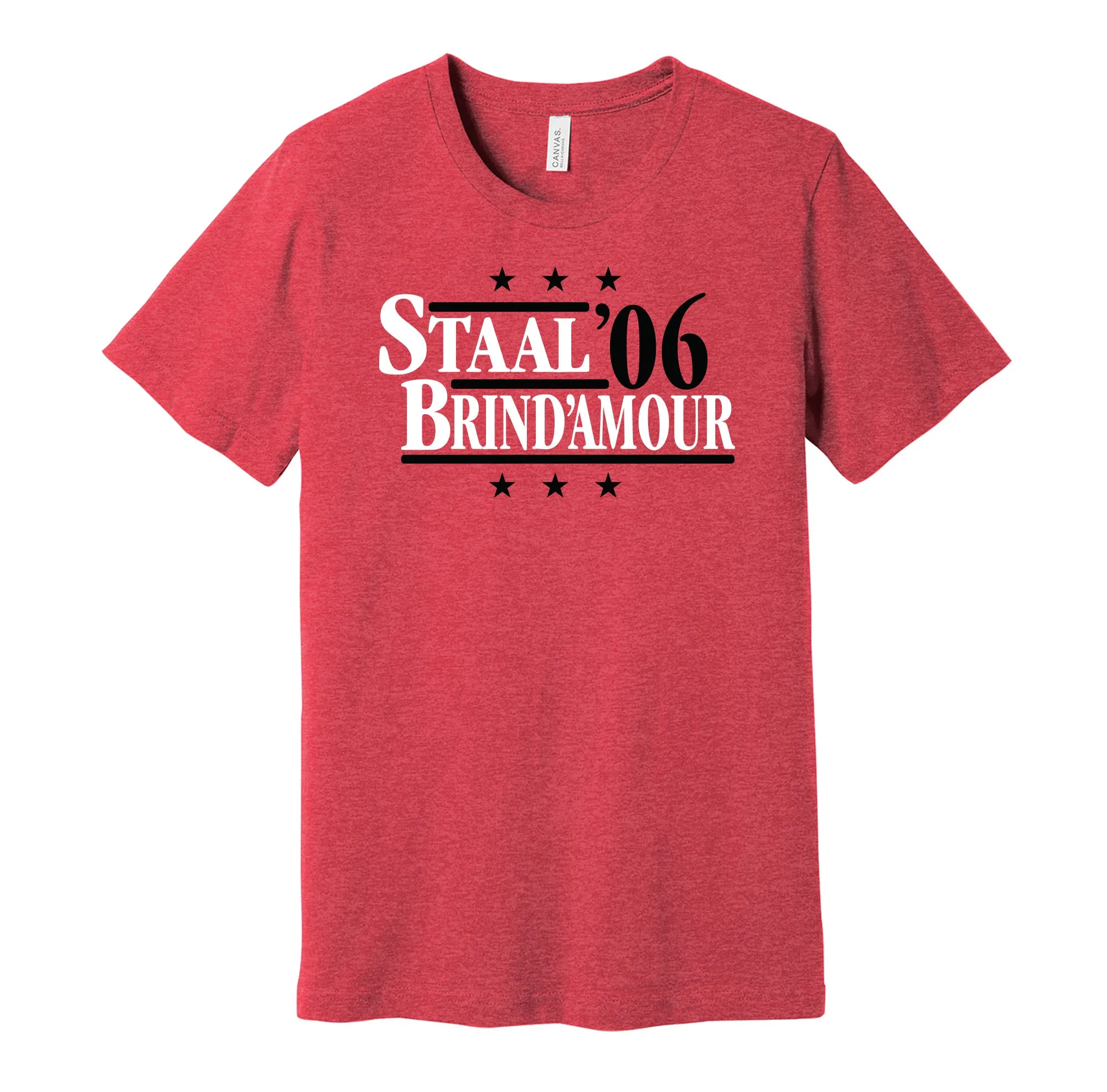 Staal & Brind'Amour '06 - Carolina Hockey Legends Political Campaign Parody T-Shirt - Hyper Than Hype Shirts