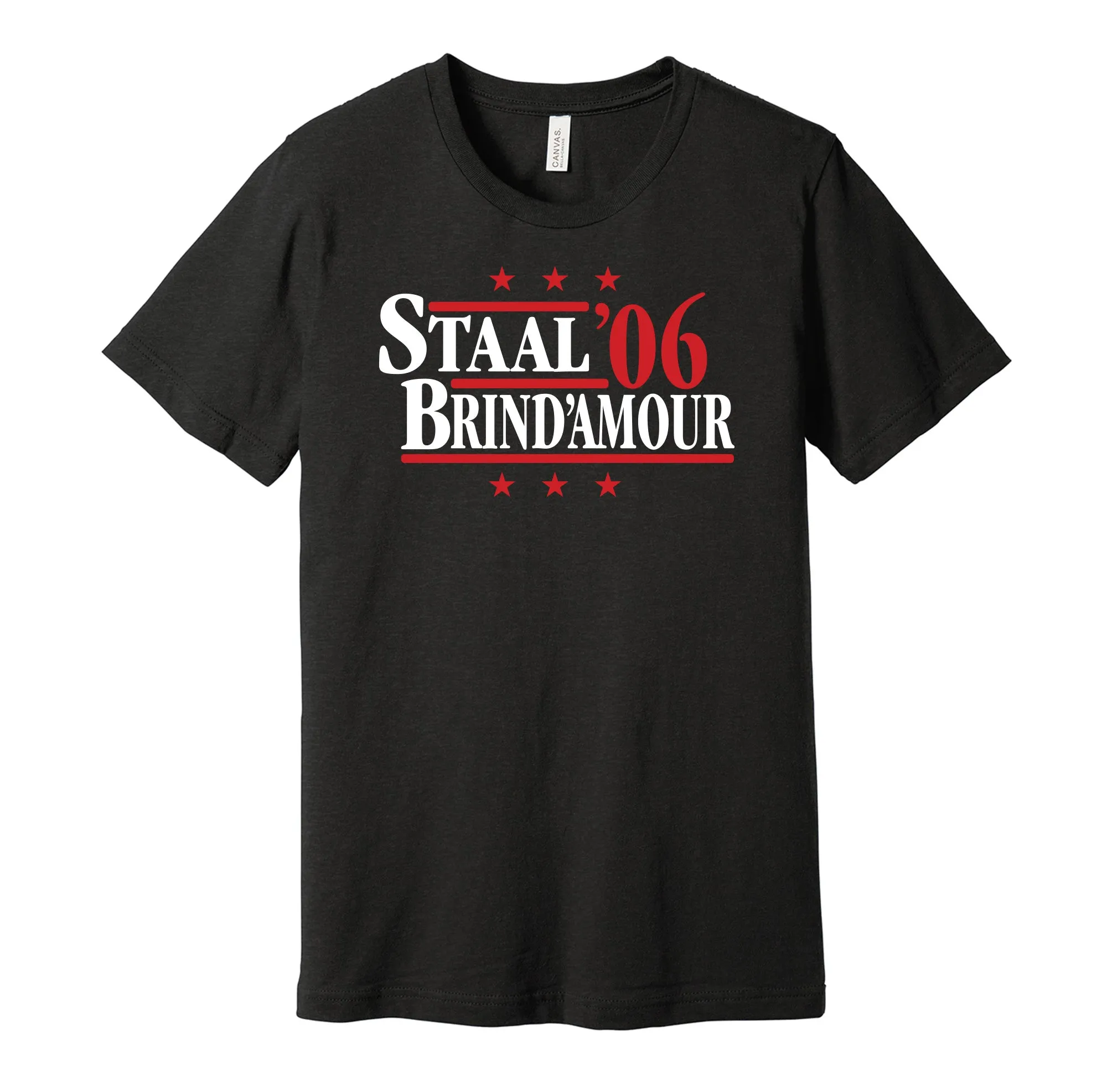 Staal & Brind'Amour '06 - Carolina Hockey Legends Political Campaign Parody T-Shirt - Hyper Than Hype Shirts