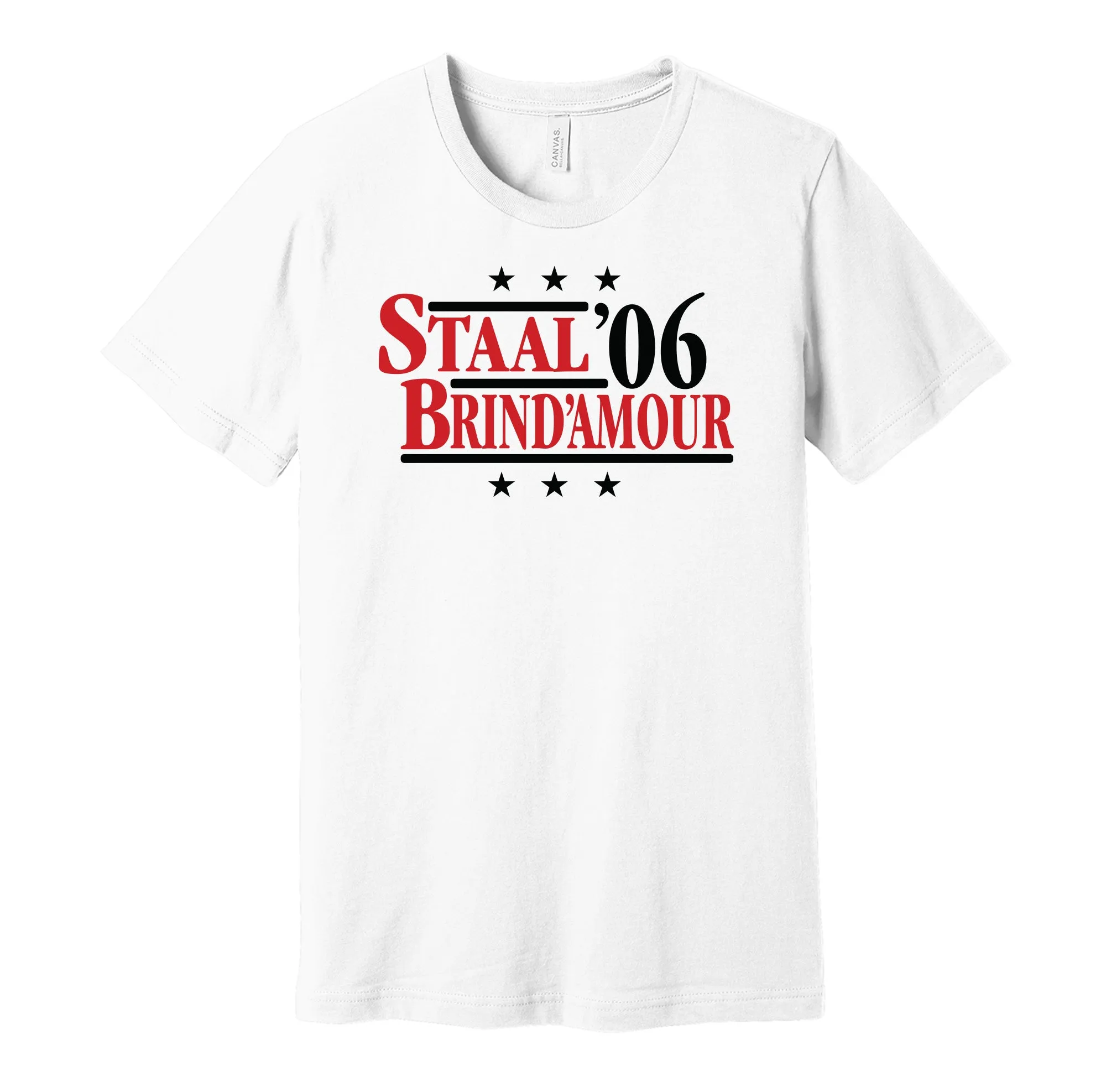 Staal & Brind'Amour '06 - Carolina Hockey Legends Political Campaign Parody T-Shirt - Hyper Than Hype Shirts