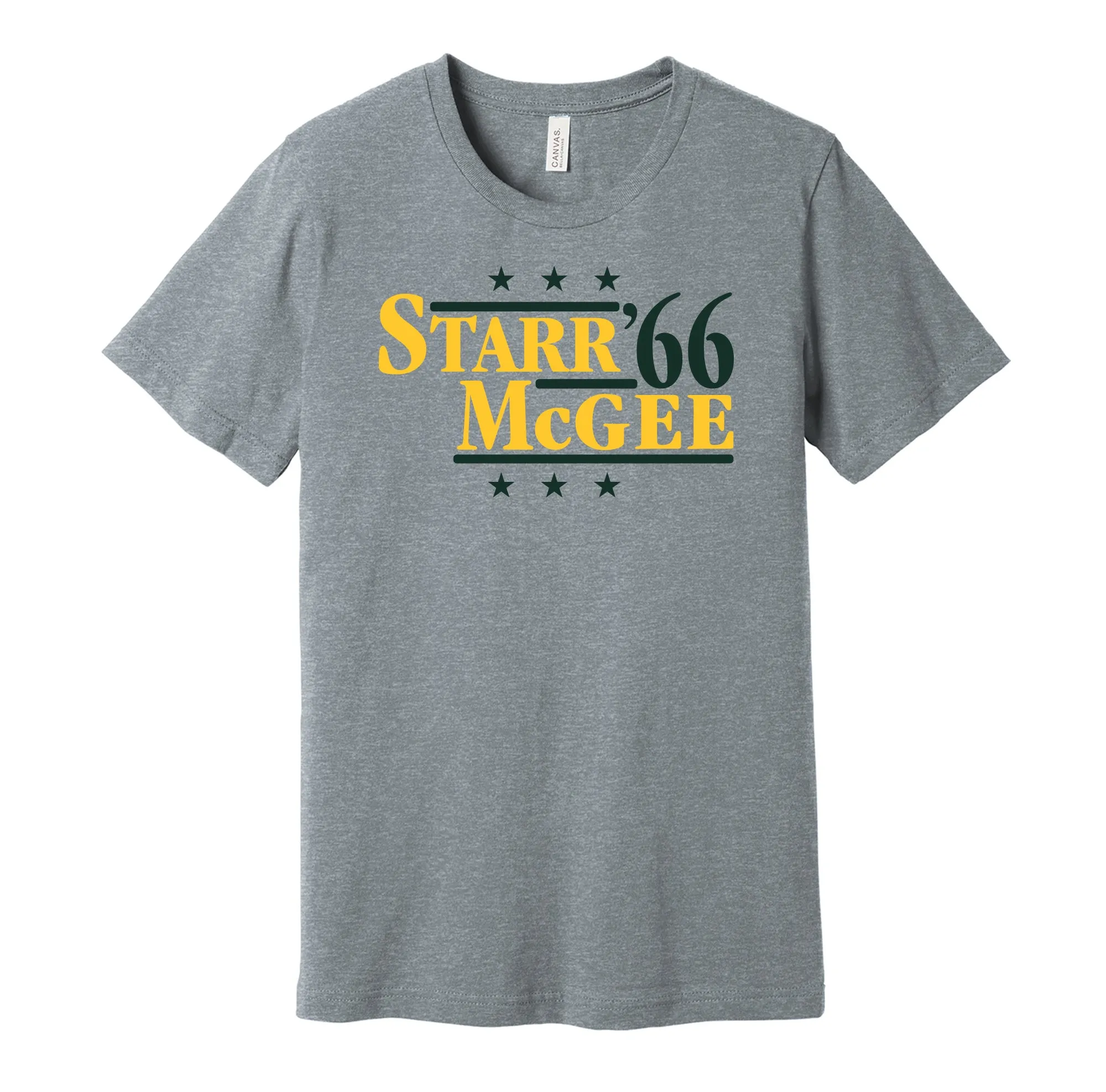 Starr & McGee '66 - Green Bay Football Legends Political Campaign Parody T-Shirt - Hyper Than Hype Shirts