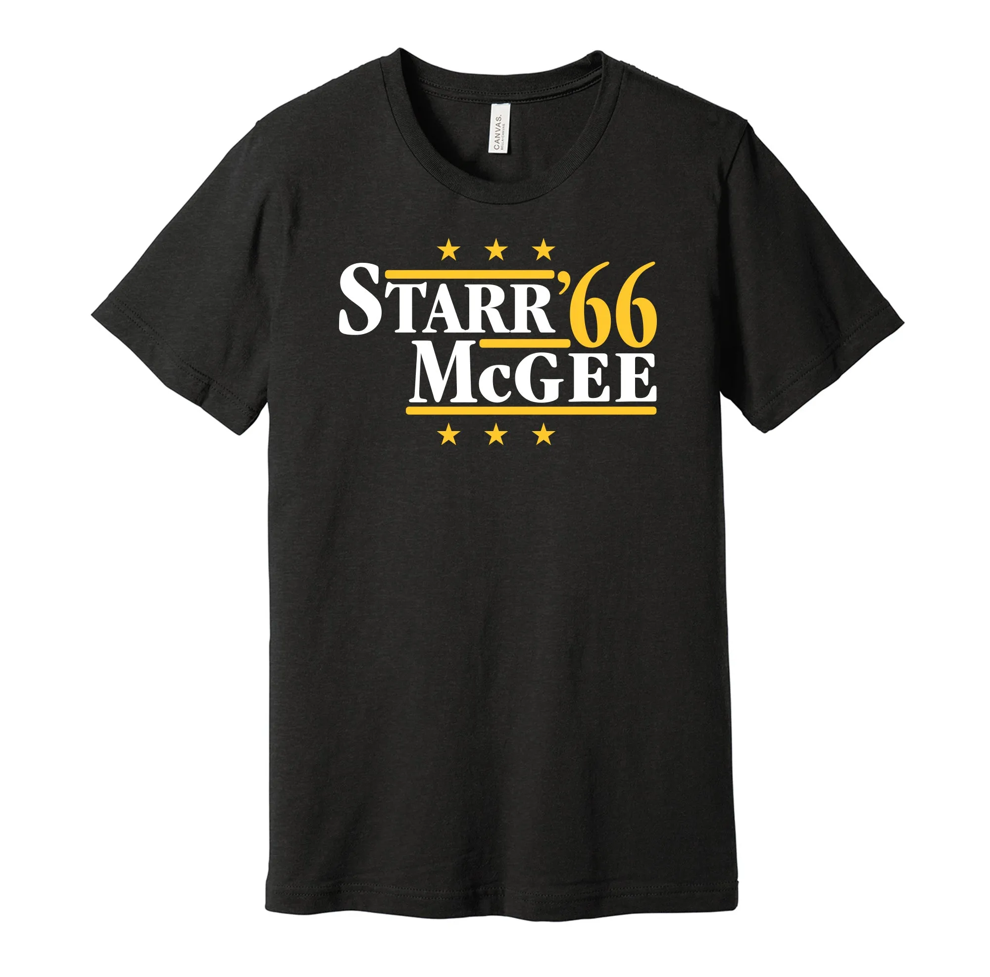 Starr & McGee '66 - Green Bay Football Legends Political Campaign Parody T-Shirt - Hyper Than Hype Shirts