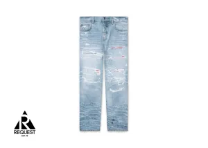 Straight Fit Patch Jean "Faded Indigo"