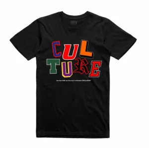 Streetwear on Demand CULTURE LETTERMAN TEE BLACK